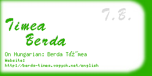 timea berda business card